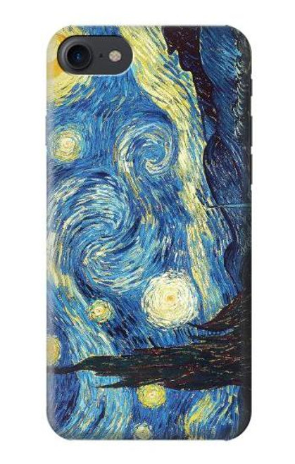 S0213 Van Gogh Starry Nights Etui Coque Housse pour iPhone 7, iPhone 8