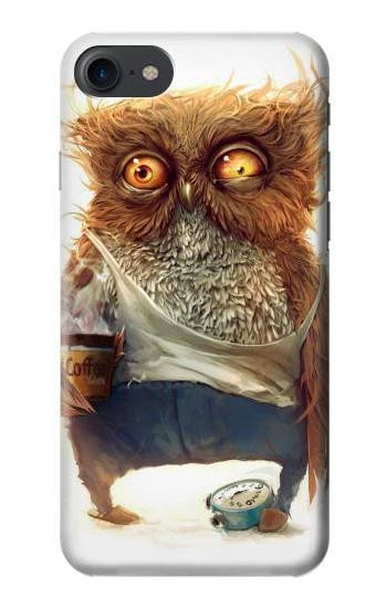 S1133 Wake up Owl Etui Coque Housse pour iPhone 7, iPhone 8