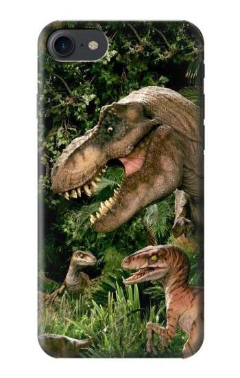 S1452 Trex Raptor Dinosaur Etui Coque Housse pour iPhone 7, iPhone 8
