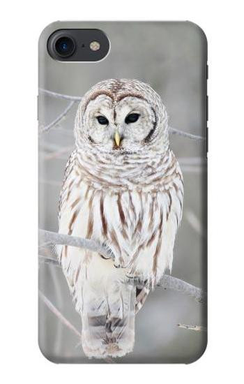 S1566 Snowy Owl White Owl Etui Coque Housse pour iPhone 7, iPhone 8