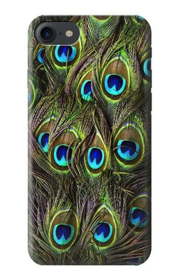 S1965 Peacock Feather Etui Coque Housse pour iPhone 7, iPhone 8