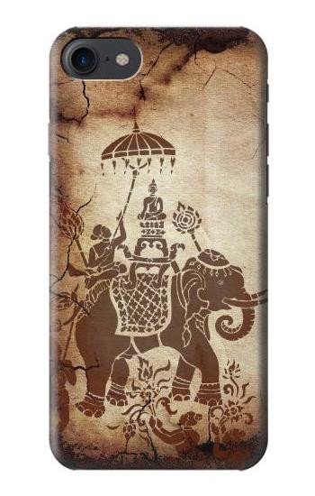 S2102 Thai Art Buddha on Elephant Etui Coque Housse pour iPhone 7, iPhone 8