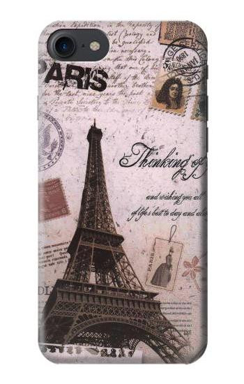 S2211 Paris Postcard Eiffel Tower Etui Coque Housse pour iPhone 7, iPhone 8