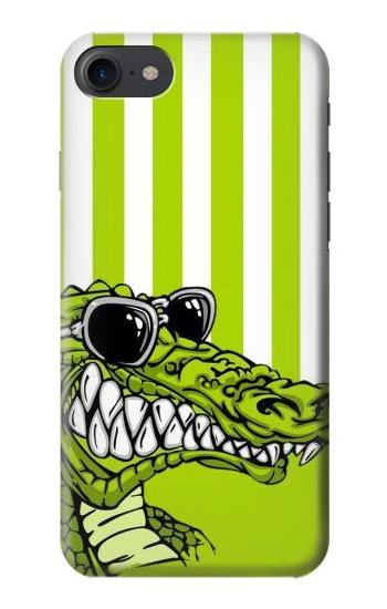 S2323 Funny Green Alligator Crocodile Etui Coque Housse pour iPhone 7, iPhone 8