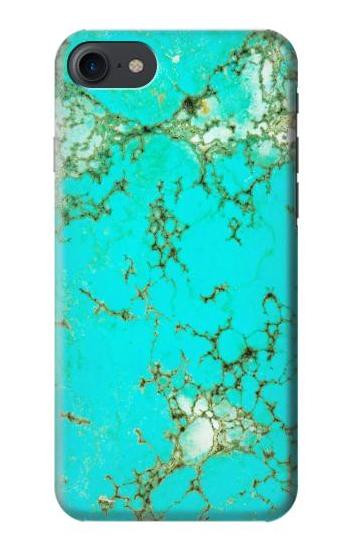 S2377 Turquoise Gemstone Texture Graphic Printed Etui Coque Housse pour iPhone 7, iPhone 8