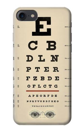 S2502 Eye Exam Chart Decorative Decoupage Poster Etui Coque Housse pour iPhone 7, iPhone 8