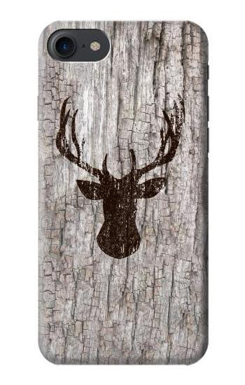 S2505 Reindeer Head Old Wood Texture Graphic Etui Coque Housse pour iPhone 7, iPhone 8