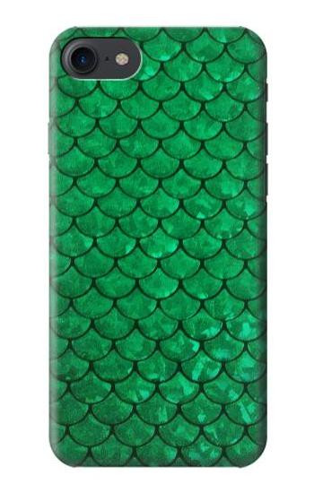 S2704 Green Fish Scale Pattern Graphic Etui Coque Housse pour iPhone 7, iPhone 8