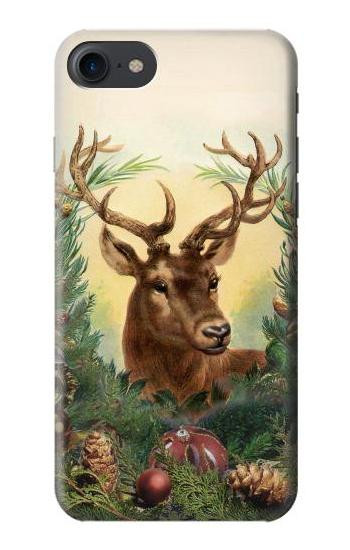 S2841 Vintage Reindeer Christmas Etui Coque Housse pour iPhone 7, iPhone 8