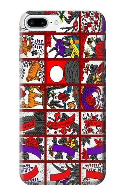 S1923 Hanafuda Japanese Flower Card Etui Coque Housse pour iPhone 7 Plus, iPhone 8 Plus