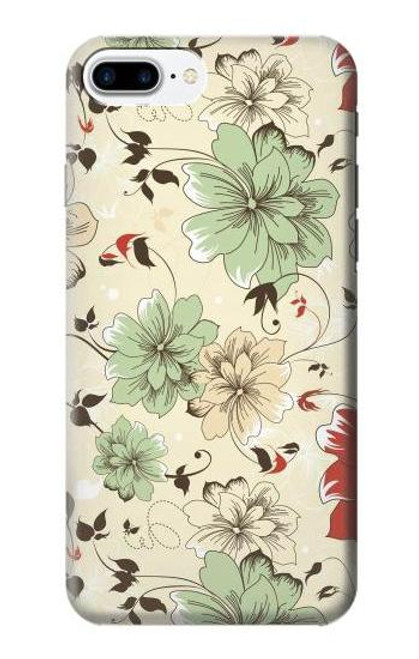 S2179 Flower Floral Vintage Art Pattern Etui Coque Housse pour iPhone 7 Plus, iPhone 8 Plus