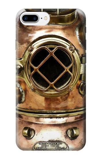 S2412 Vintage Deep Sea Diving Helmet Etui Coque Housse pour iPhone 7 Plus, iPhone 8 Plus