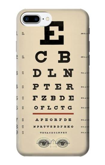 S2502 Eye Exam Chart Decorative Decoupage Poster Etui Coque Housse pour iPhone 7 Plus, iPhone 8 Plus