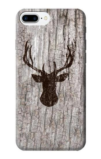 S2505 Reindeer Head Old Wood Texture Graphic Etui Coque Housse pour iPhone 7 Plus, iPhone 8 Plus