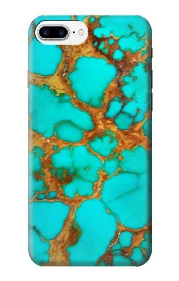 S2688 Aqua Copper Turquoise Gemstone Graphic Etui Coque Housse pour iPhone 7 Plus, iPhone 8 Plus