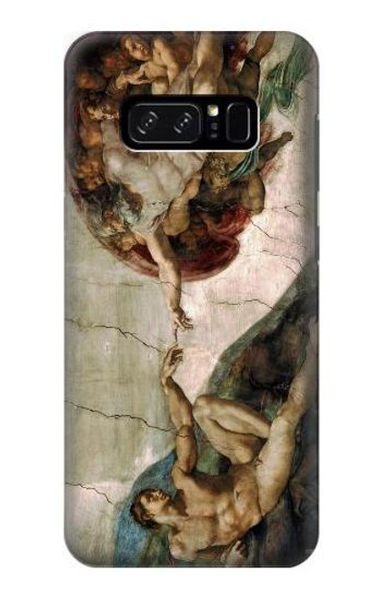 S0179 Michelangelo Creation of Adam Etui Coque Housse pour Note 8 Samsung Galaxy Note8