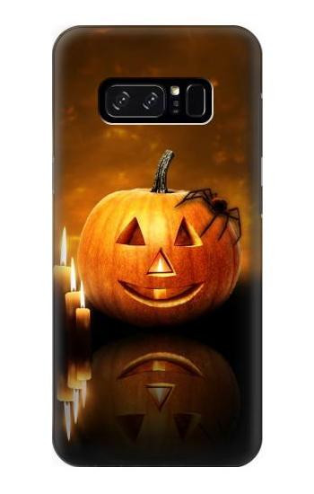 S1083 Pumpkin Spider Candles Halloween Etui Coque Housse pour Note 8 Samsung Galaxy Note8