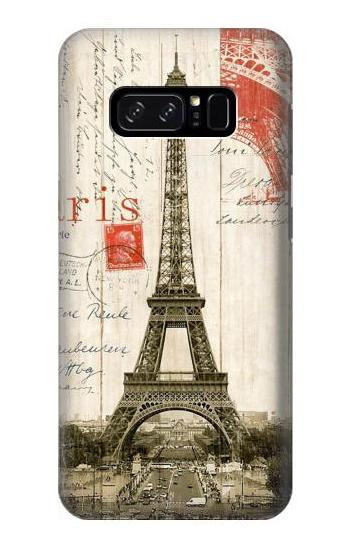 S2108 Eiffel Tower Paris Postcard Etui Coque Housse pour Note 8 Samsung Galaxy Note8