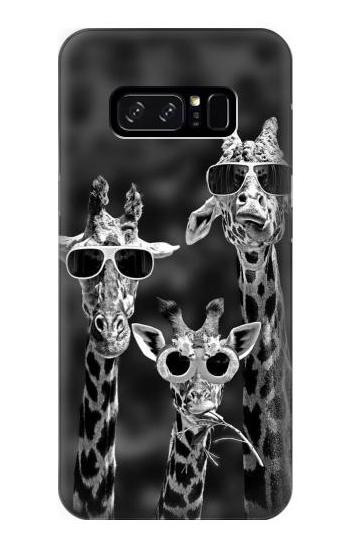 S2327 Giraffes With Sunglasses Etui Coque Housse pour Note 8 Samsung Galaxy Note8
