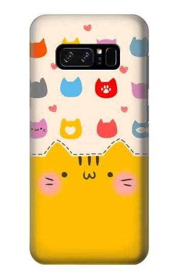 S2442 Cute Cat Cartoon Funny Etui Coque Housse pour Note 8 Samsung Galaxy Note8