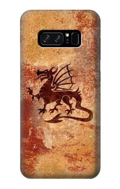 S2485 Dragon Metal Texture Graphic Printed Etui Coque Housse pour Note 8 Samsung Galaxy Note8