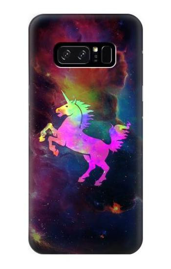 S2486 Rainbow Unicorn Nebula Space Etui Coque Housse pour Note 8 Samsung Galaxy Note8