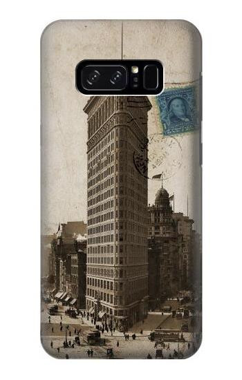 S2832 New York 1903 Flatiron Building Postcard Etui Coque Housse pour Note 8 Samsung Galaxy Note8