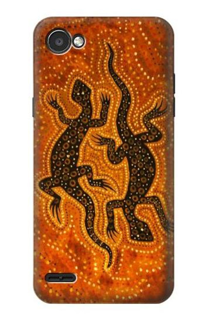 S2901 Lizard Aboriginal Art Etui Coque Housse pour LG Q6