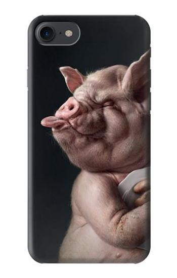 S1273 Crazy Pig Etui Coque Housse pour iPhone 7, iPhone 8