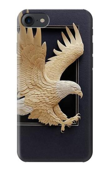 S1383 Paper Sculpture Eagle Etui Coque Housse pour iPhone 7, iPhone 8