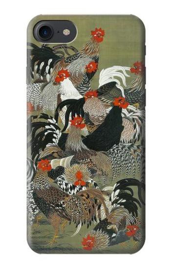 S2699 Ito Jakuchu Rooster Etui Coque Housse pour iPhone 7, iPhone 8