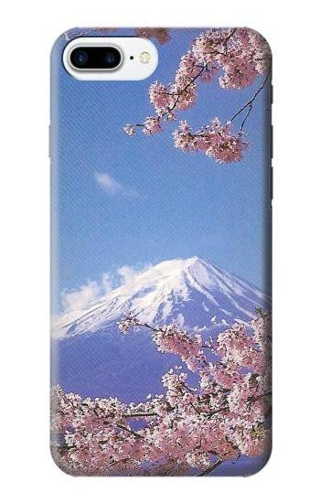 S1060 Mount Fuji Sakura Cherry Blossom Etui Coque Housse pour iPhone 7 Plus, iPhone 8 Plus