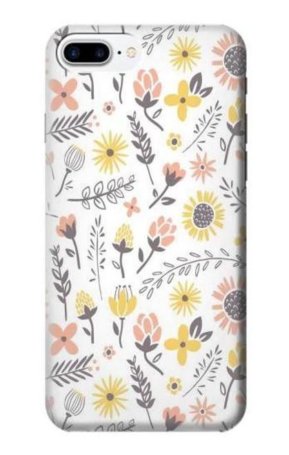 S2354 Pastel Flowers Pattern Etui Coque Housse pour iPhone 7 Plus, iPhone 8 Plus