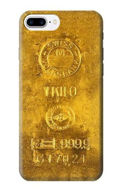 S2618 One Kilo Gold Bar Etui Coque Housse pour iPhone 7 Plus, iPhone 8 Plus