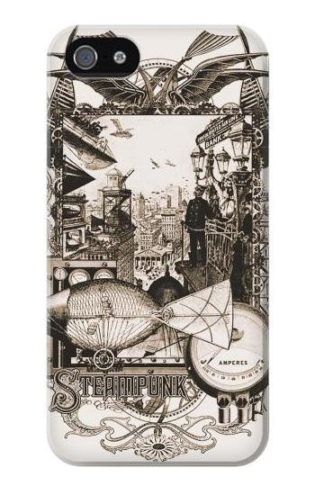 S1681 Steampunk Drawing Etui Coque Housse pour iPhone 5 5S SE