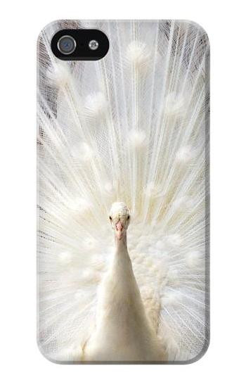 S1980 White Peacock Etui Coque Housse pour iPhone 5 5S SE