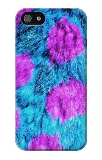 S2757 Monster Fur Skin Pattern Graphic Etui Coque Housse pour iPhone 5 5S SE
