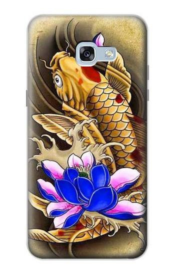 S1604 Carp Koi Fish Japanese Tattoo Etui Coque Housse pour Samsung Galaxy A5 (2017)