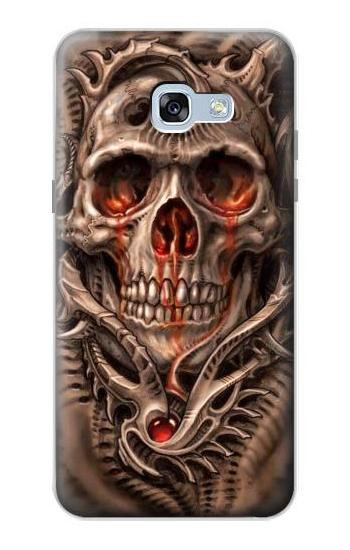 S1675 Skull Blood Tattoo Etui Coque Housse pour Samsung Galaxy A5 (2017)