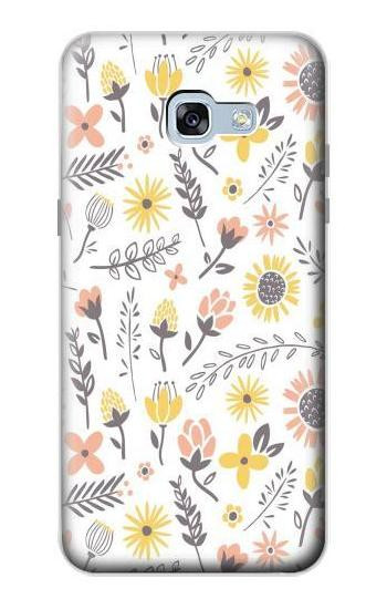 S2354 Pastel Flowers Pattern Etui Coque Housse pour Samsung Galaxy A5 (2017)