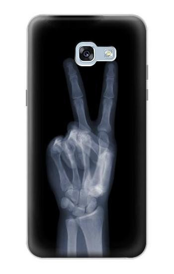 S3101 X-ray Peace Sign Fingers Etui Coque Housse pour Samsung Galaxy A5 (2017)