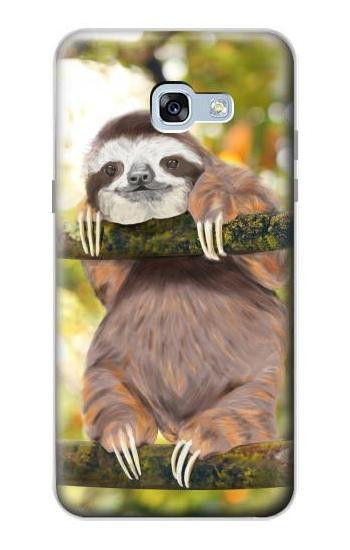 S3138 Cute Baby Sloth Paint Etui Coque Housse pour Samsung Galaxy A5 (2017)