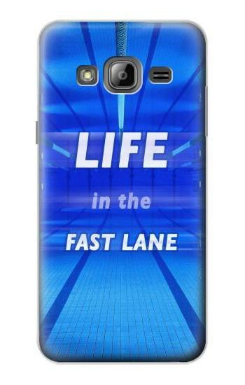 S3136 Life in the Fast Lane Swimming Pool Etui Coque Housse pour Samsung Galaxy J3 (2016)