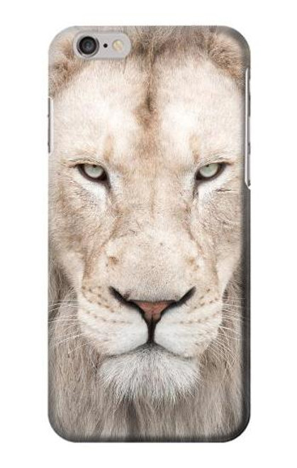 S2399 White Lion Face Etui Coque Housse pour iPhone 6 6S