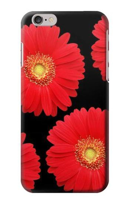 S2478 Red Daisy flower Etui Coque Housse pour iPhone 6 6S