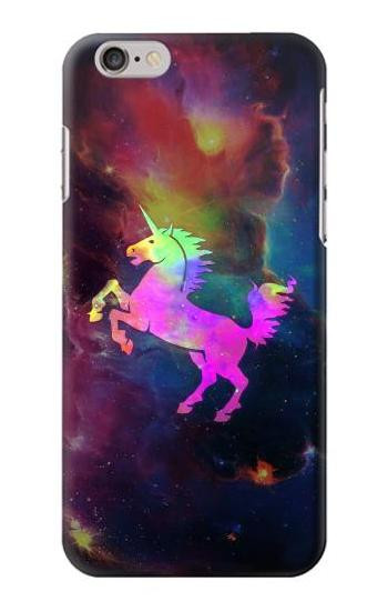 S2486 Rainbow Unicorn Nebula Space Etui Coque Housse pour iPhone 6 6S