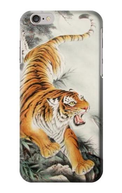 S2751 Chinese Tiger Brush Painting Etui Coque Housse pour iPhone 6 6S