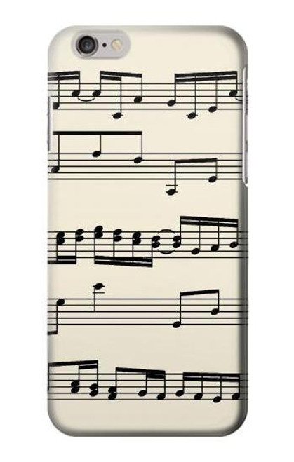 S3082 Music Sheet Etui Coque Housse pour iPhone 6 6S
