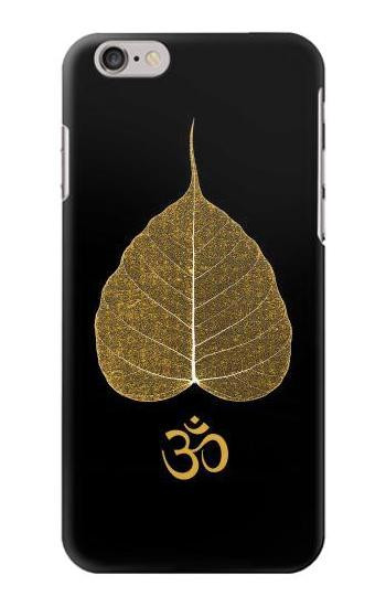 S2331 Gold Leaf Buddhist Om Symbol Etui Coque Housse pour iPhone 6 Plus, 6S Plus
