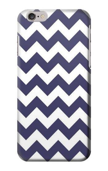 S2345 Navy Blue Shavron Zig Zag Pattern Etui Coque Housse pour iPhone 6 Plus, 6S Plus